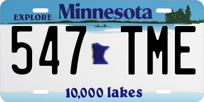MN license plate 547TME