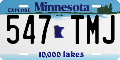 MN license plate 547TMJ