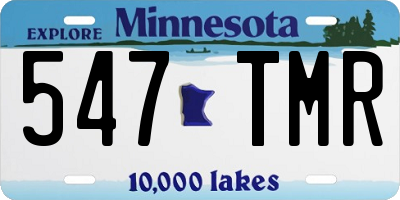 MN license plate 547TMR