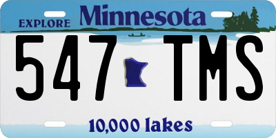 MN license plate 547TMS