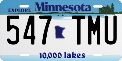 MN license plate 547TMU