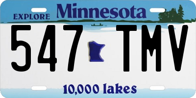MN license plate 547TMV