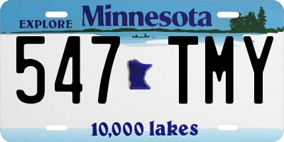 MN license plate 547TMY