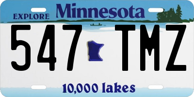 MN license plate 547TMZ