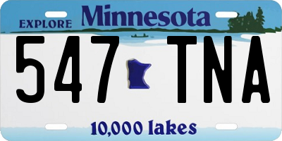 MN license plate 547TNA