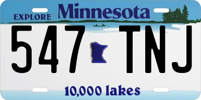 MN license plate 547TNJ