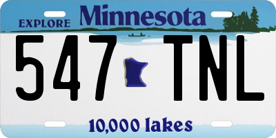 MN license plate 547TNL