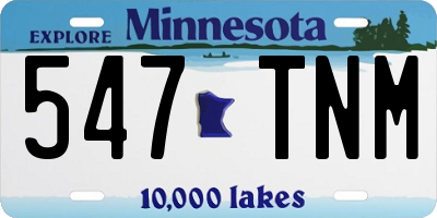 MN license plate 547TNM