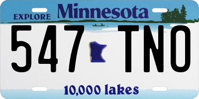 MN license plate 547TNO
