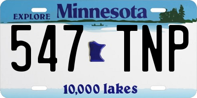MN license plate 547TNP