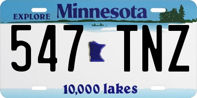 MN license plate 547TNZ