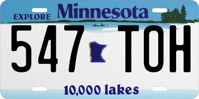 MN license plate 547TOH