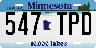 MN license plate 547TPD