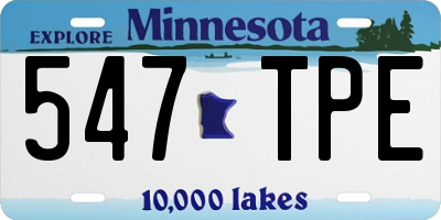 MN license plate 547TPE