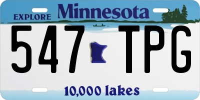 MN license plate 547TPG