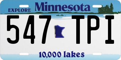 MN license plate 547TPI