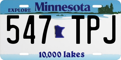 MN license plate 547TPJ