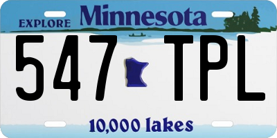 MN license plate 547TPL