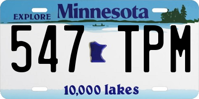 MN license plate 547TPM