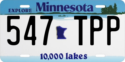 MN license plate 547TPP
