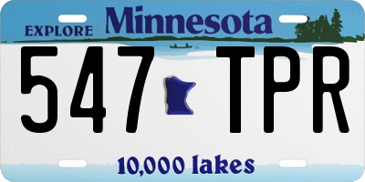 MN license plate 547TPR