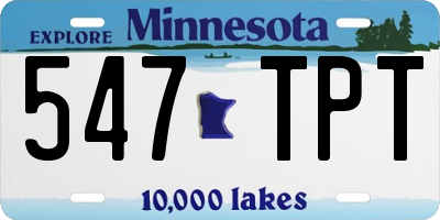 MN license plate 547TPT
