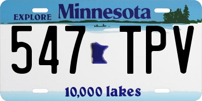 MN license plate 547TPV