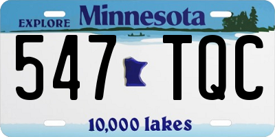 MN license plate 547TQC