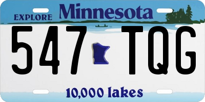 MN license plate 547TQG