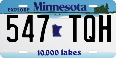 MN license plate 547TQH