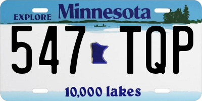 MN license plate 547TQP