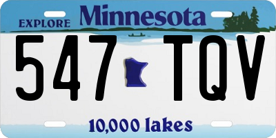 MN license plate 547TQV
