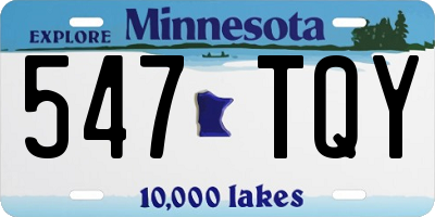 MN license plate 547TQY