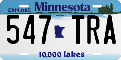 MN license plate 547TRA