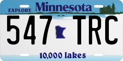 MN license plate 547TRC