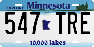 MN license plate 547TRE