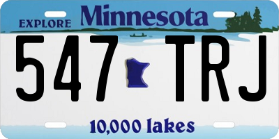 MN license plate 547TRJ