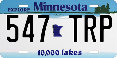 MN license plate 547TRP