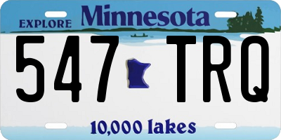 MN license plate 547TRQ