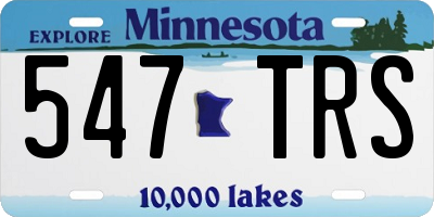 MN license plate 547TRS