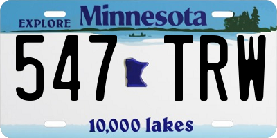 MN license plate 547TRW
