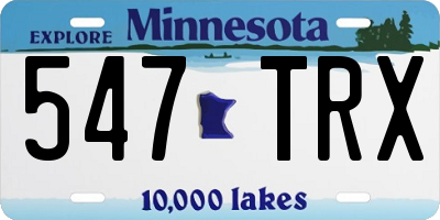 MN license plate 547TRX