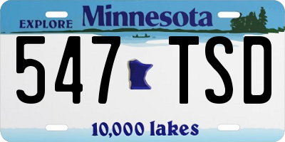 MN license plate 547TSD
