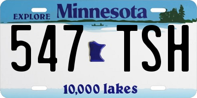 MN license plate 547TSH