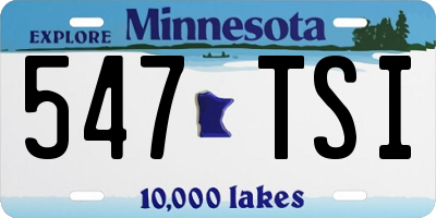MN license plate 547TSI