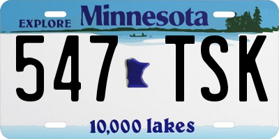 MN license plate 547TSK