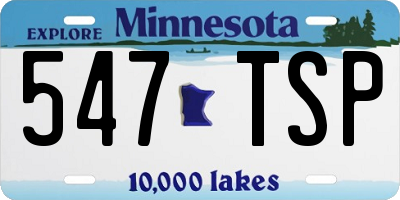 MN license plate 547TSP