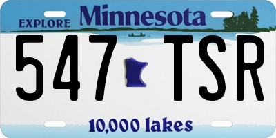 MN license plate 547TSR