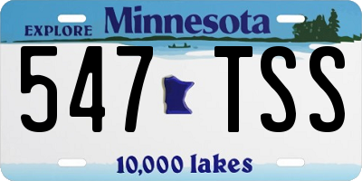 MN license plate 547TSS