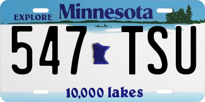 MN license plate 547TSU